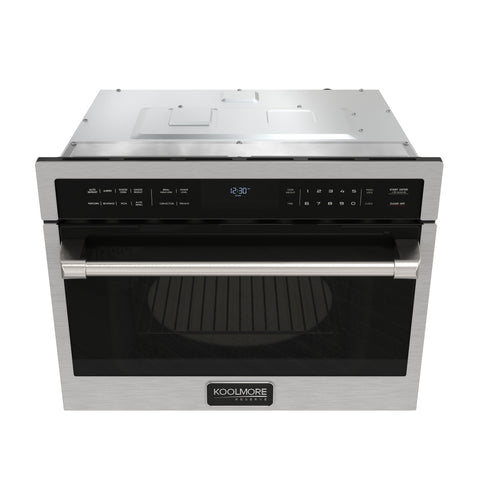 KoolMore Reserve 24 in. Built-In Microwave Convection Oven with Air Fry, 3-in-1 Combo, Sensor Cook, Soft-Close Door, 1.6 cu. ft. in Stainless Steel