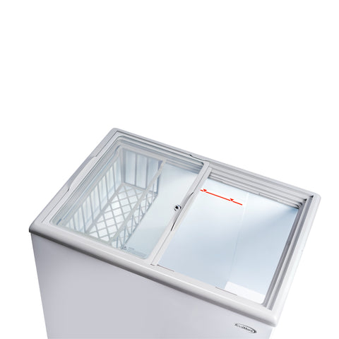 30 in. Commercial Flat Top Ice Cream Display Freezer, 7 Cu. Ft. in White (KM-ICD-70C)