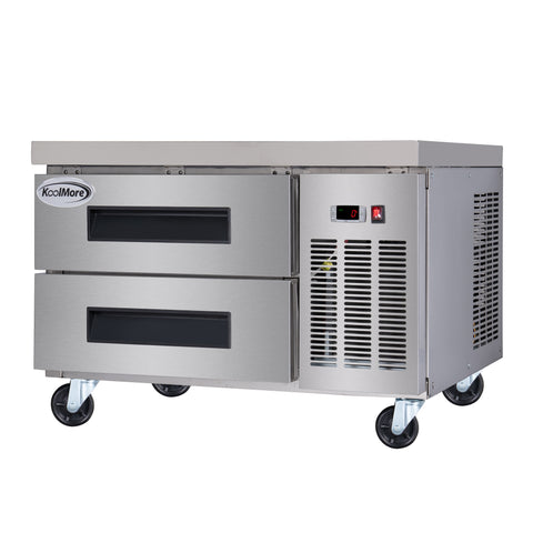 36 in. 2-Drawer Commercial Chef Base Freezer in Stainless-Steel