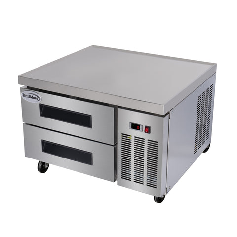 36 in. 2-Drawer Commercial Chef Base Freezer in Stainless-Steel