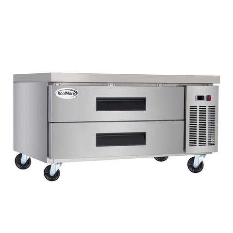 48 in. 2-Drawer Commercial Chef Base Freezer in Stainless-Steel