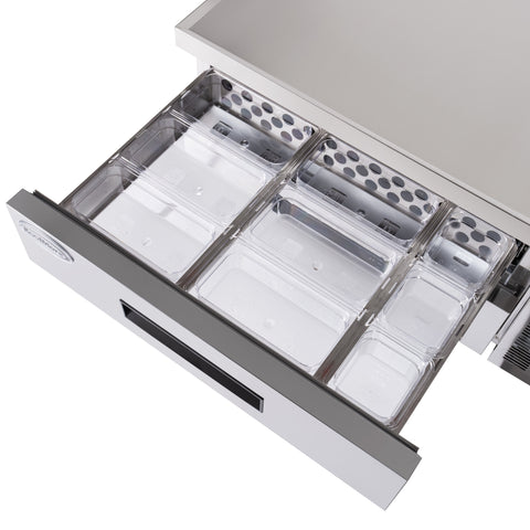 48 in. 2-Drawer Commercial Chef Base Freezer in Stainless-Steel