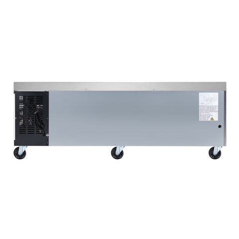 72 in. 4-Drawer Commercial Chef Base Freezer in Stainless-Steel