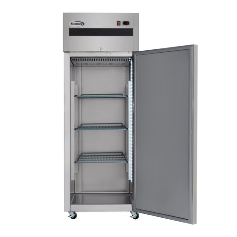 30 in. Solid Door Commercial Reach-In Freezer with Top-Mounted Compressor, 25 cu. ft. in Stainless-Steel