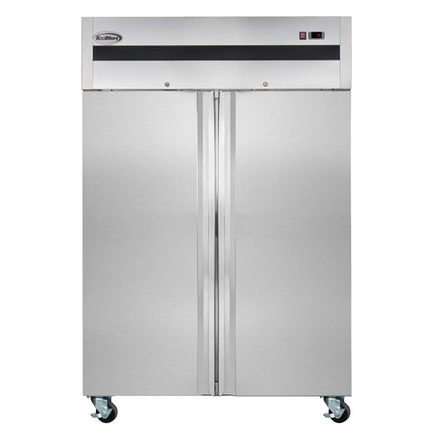 54 in. Two-Door Commercial Reach-In Refrigerator with Top-Mounted Compressor, 49 cu. ft. in Stainless-Steel