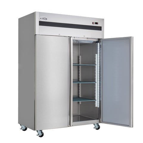 54 in. Two-Door Commercial Reach-In Refrigerator with Top-Mounted Compressor, 49 cu. ft. in Stainless-Steel