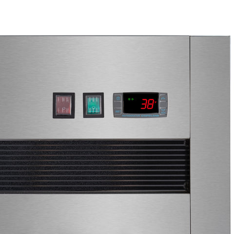 30 in. Glass-Door Commercial Reach-In Refrigerator with Top-Mounted Compressor, 25 cu. ft. in Stainless-Steel