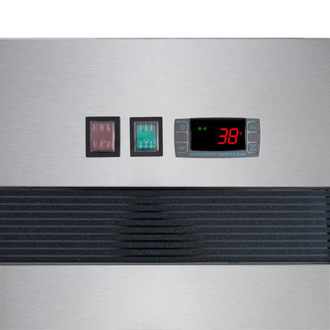 54 in. Two-Glass-Door Commercial Reach-In Refrigerator with Top-Mounted Compressor, 49 cu. ft. in Stainless-Steel