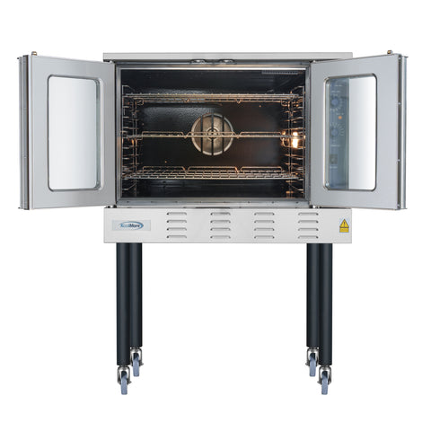 38 in. Full Size Single Deck Commercial LP Convection Oven 54,000 BTU With Casters