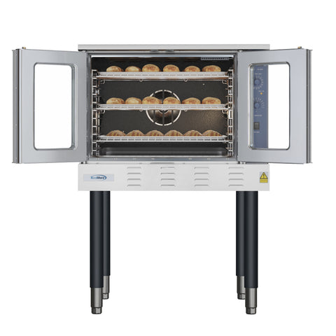38 in. Full Size Single Deck Commercial Natural Gas Convection Oven 54,000 BTU