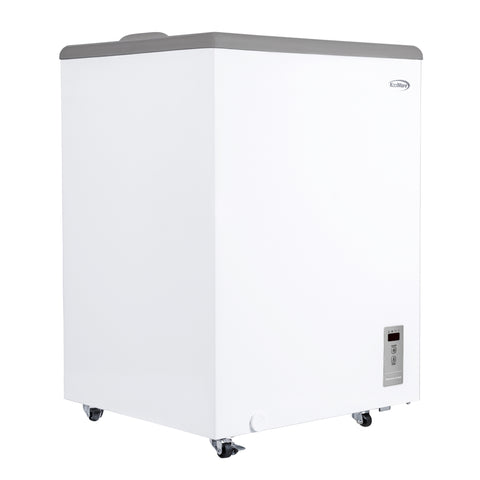 24 in. Commercial Flat Top Ice Cream Display Freezer, 5 Cu. Ft. in White
