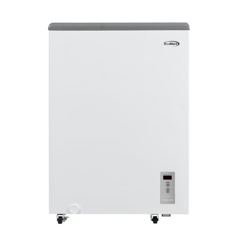 24 in. Commercial Flat Top Ice Cream Display Freezer, 5 Cu. Ft. in White