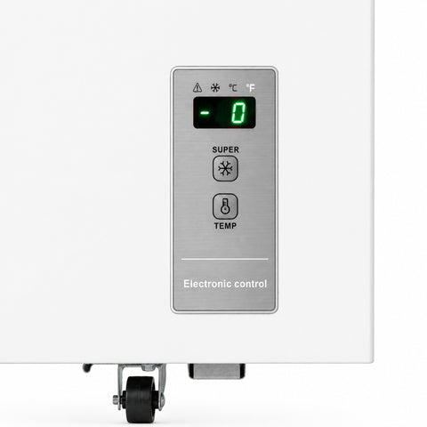 22 in. Commercial Flat Top Ice Cream Display Freezer, 3.4 Cu. Ft. in White