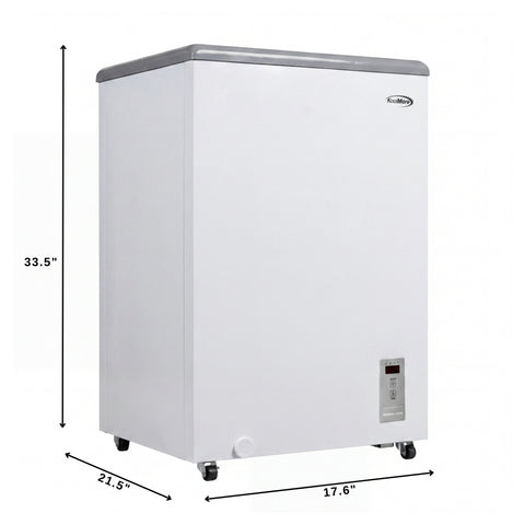 22 in. Commercial Flat Top Ice Cream Display Freezer, 3.4 Cu. Ft. in White