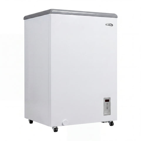 22 in. Commercial Flat Top Ice Cream Display Freezer, 3.4 Cu. Ft. in White