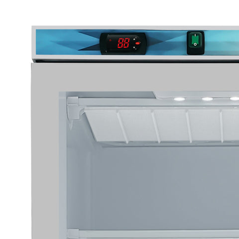 21 Cu. Ft. Commercial  Freezer with Glass Door in White - Manual Defrost