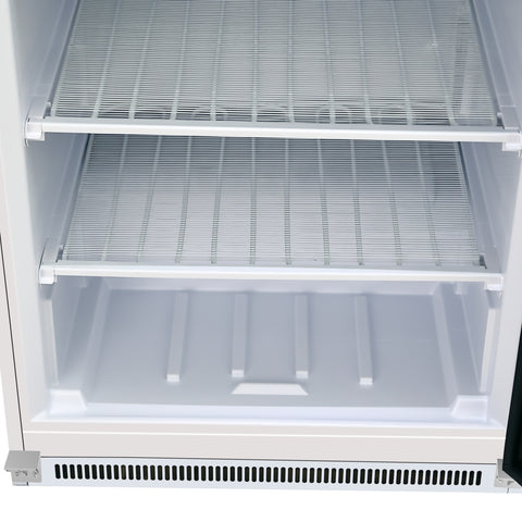 21 Cu. Ft. Commercial  Freezer with Glass Door in White - Manual Defrost