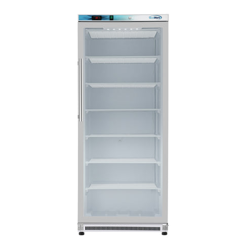 21 Cu. Ft. Commercial  Freezer with Glass Door in White - Manual Defrost
