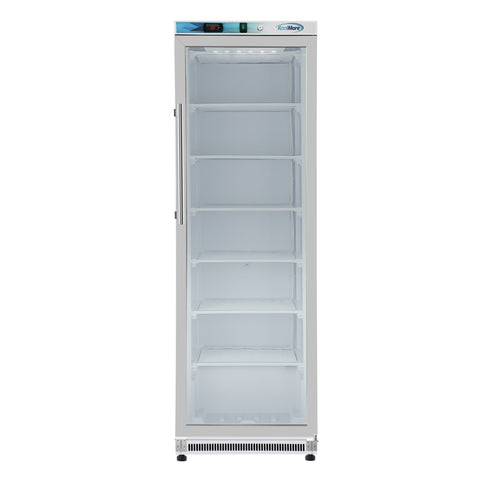 12 Cu. ft. Commercial Freezer with Glass Door in White - Manual Defrost