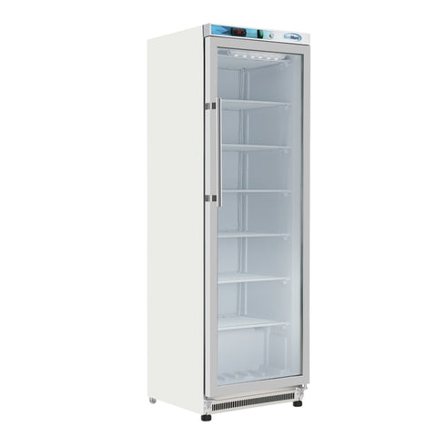 12 Cu. ft. Commercial Freezer with Glass Door in White - Manual Defrost