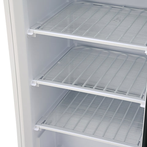 12 Cu. ft. Commercial Freezer with Glass Door in White - Manual Defrost