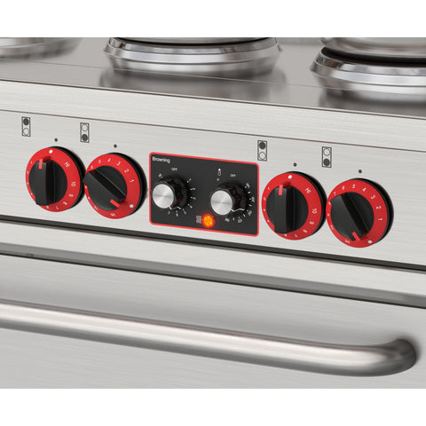 60 In. Commercial Electric Range with 10 Burners and 2 Standard Electric Ovens in Stainless Steel - 208V 3-Phase