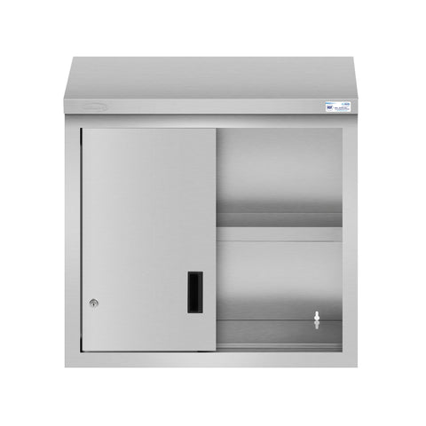 30 in. x 15 in. Stainless-Steel Wall Cabinet with Sliding Doors