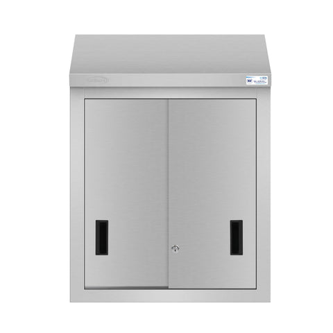 24 in. x 15 in. Stainless-Steel Wall Cabinet with Sliding Doors
