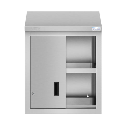 24 in. x 15 in. Stainless-Steel Wall Cabinet with Sliding Doors