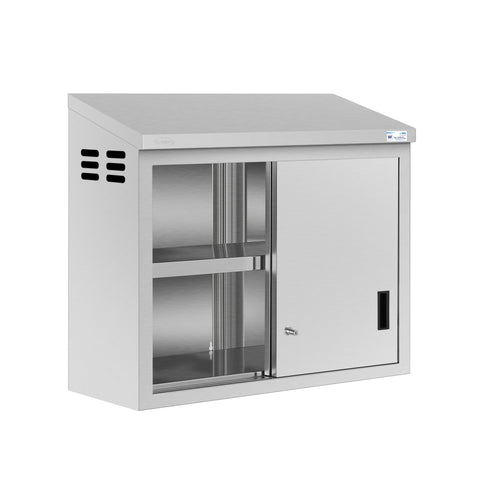 36 in. x 15 in. Stainless-Steel Wall Cabinet with Sliding Doors