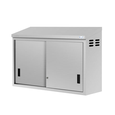 48 in. x 15 in. Stainless-Steel Wall Cabinet with Sliding Doors
