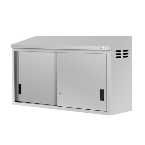 60 in. x 15 in. Stainless-Steel Wall Cabinet with Sliding Doors
