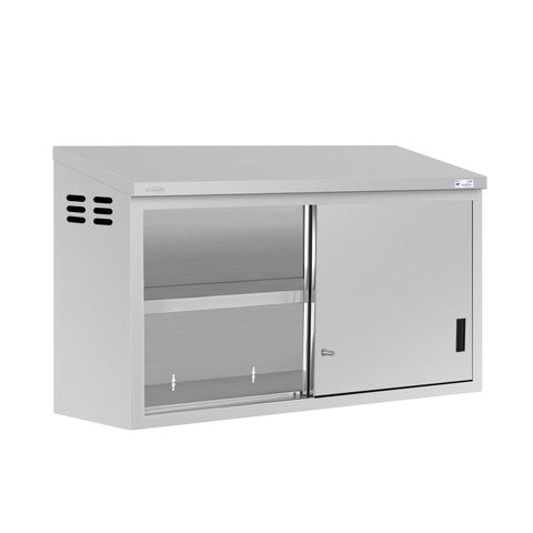 60 in. x 15 in. Stainless-Steel Wall Cabinet with Sliding Doors