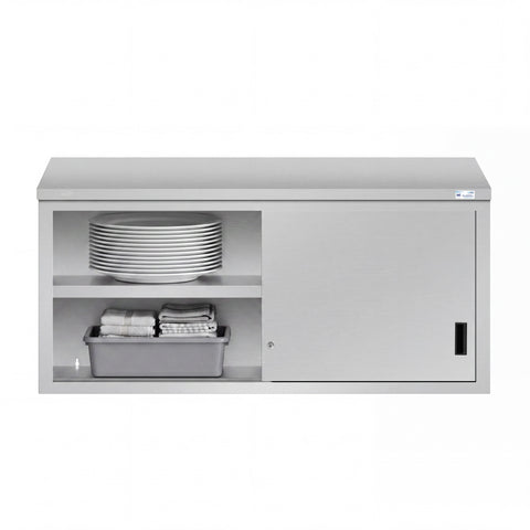 60 in. x 15 in. Stainless-Steel Wall Cabinet with Sliding Doors