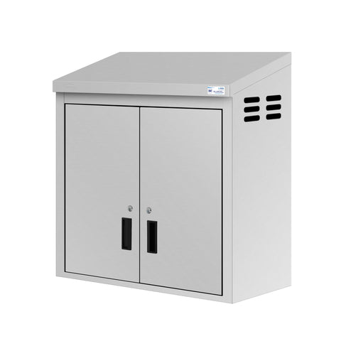 30 in. x 15 in. Stainless-Steel Wall Cabinet with Hinged Doors