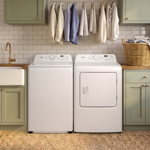 27 in. 7 cu. ft. Electric Dryer, 240V in White