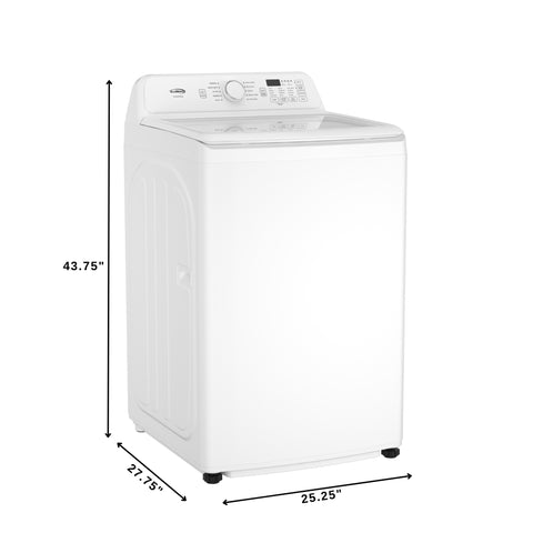 25 in. 4 cu. ft. Top Load Washing Machine with Agitator in White