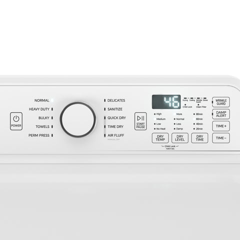 27 in. 7 cu. ft. Electric Dryer, 240V in White