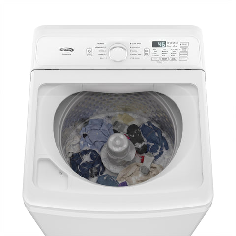25 in. 4 cu. ft. Top Load Washing Machine with Agitator in White