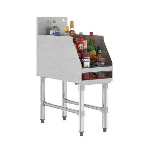 12 in. x 26 in. Liquor Display Rack in 304, 18 GA Stainless Steel