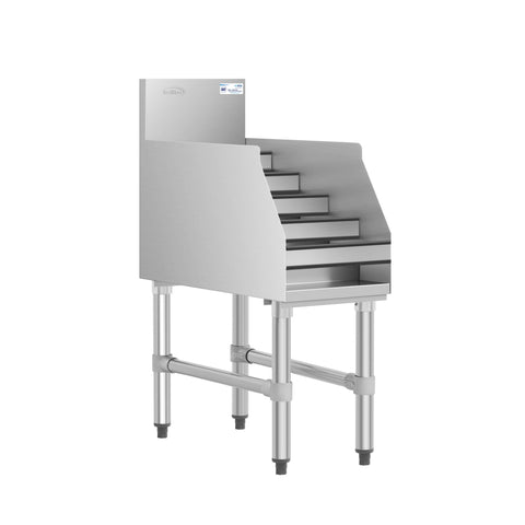 12 in. x 26 in. Liquor Display Rack in 304, 18 GA Stainless Steel