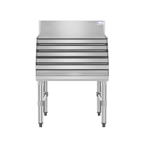 24 in. x 26 in. Liquor Display Rack in 304, 18 GA Stainless Steel