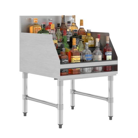 24 in. x 26 in. Liquor Display Rack in 304, 18 GA Stainless Steel