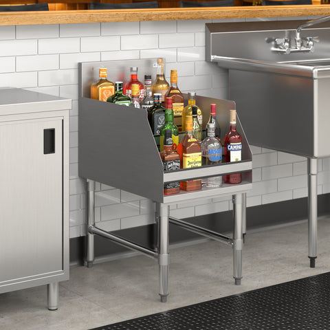 18 in. x 26 in. Liquor Display Rack in 304, 18 GA Stainless Steel