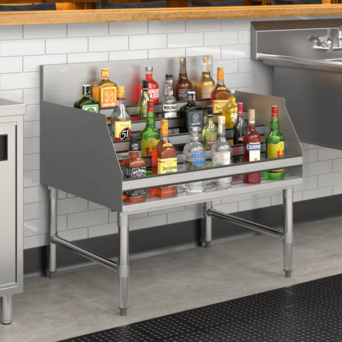 36 in. x 26 in. Liquor Display Rack in 304, 18 GA Stainless Steel