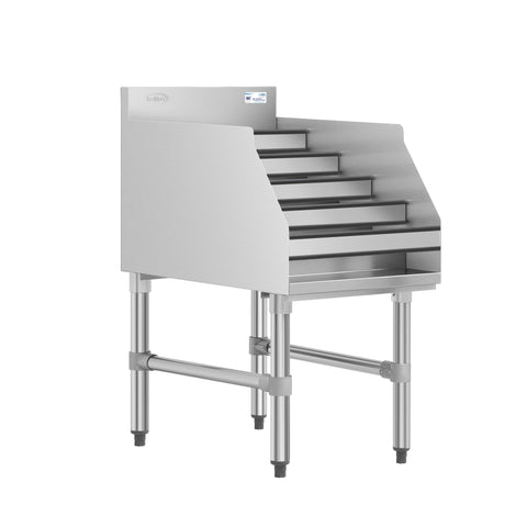 18 in. x 23 in. Liquor Display Rack in 304, 18 GA Stainless Steel