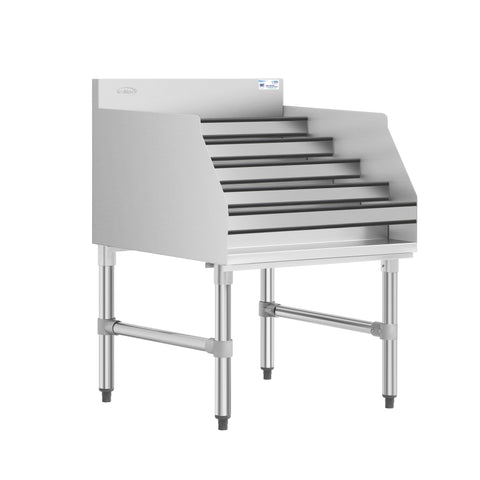 24 in. x 23 in. Liquor Display Rack in 304, 18 GA Stainless Steel