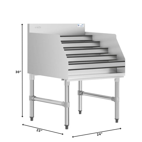 24 in. x 23 in. Liquor Display Rack in 304, 18 GA Stainless Steel