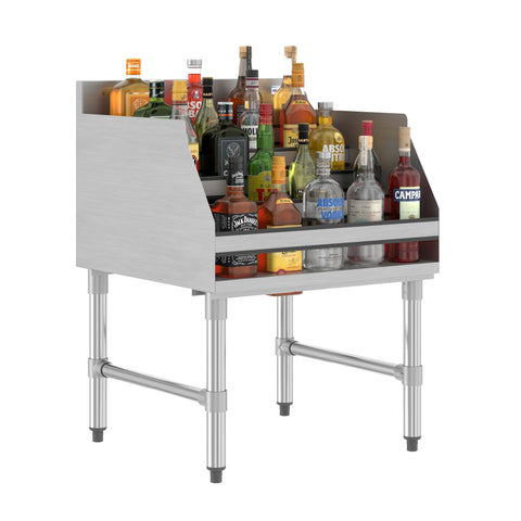 24 in. x 23 in. Liquor Display Rack in 304, 18 GA Stainless Steel