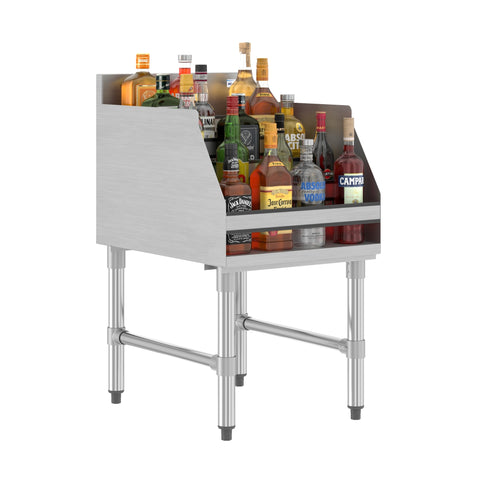 18 in. x 23 in. Liquor Display Rack in 304, 18 GA Stainless Steel